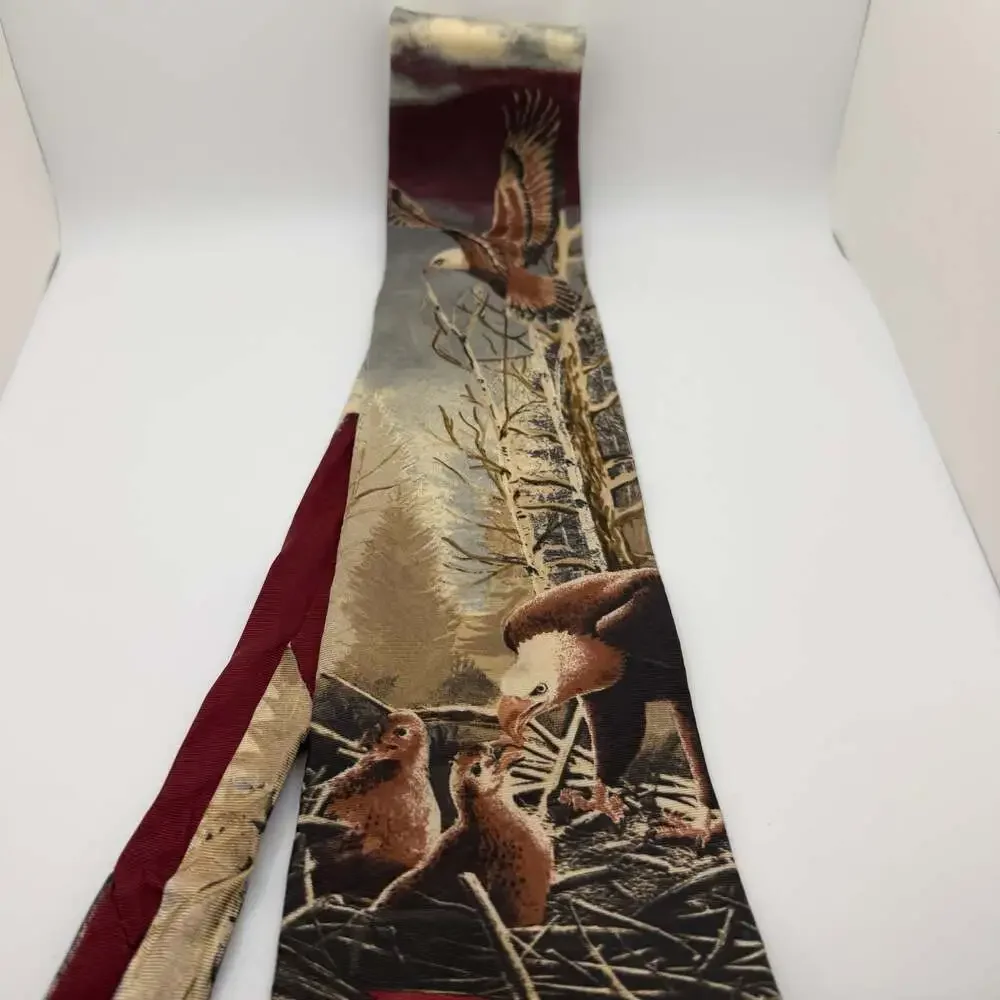 Ducks Unlimited Endangered Species 'The Nesting Call' Bald Eagle Silk Necktie